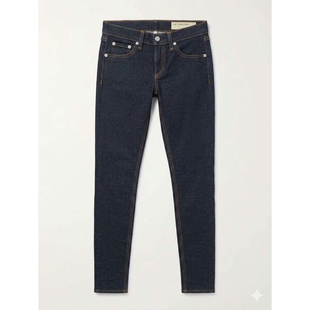 Rag & Bone The Legging Jeans Womens 26 Indigo Skinny Stretch Denim Distressed